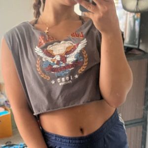 Vintage cropped and cut LA tank